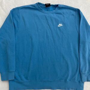 Nike Blue Crewneck Sweatshirt Men's XL Athletic Workout Loungewear Casual Bright